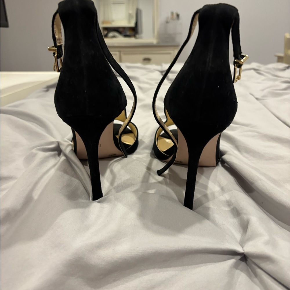Jessica Simpson Black Stiletto Peep Toe Heels - Picture 3 of 6